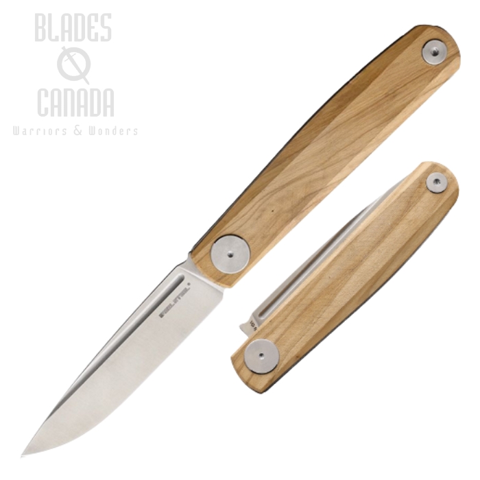 Real Steel Gslip Slipjoint Folding Knife, VG10 Satin, Olive Wood, RS7841W